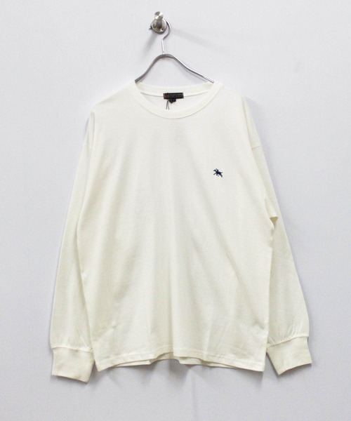 POLOCHAMPS(ポロチャンプス)の「POLOCHAMPS ポロチャンプスオーバーサイズ ロンT(PL44-100)(Tシャツ/カットソー・メンズ・ダークグリーン/杢グレー/オフホワイト/ブラック/チャコールグレー/ネイビー・XL/M/L)」の7枚目の写真