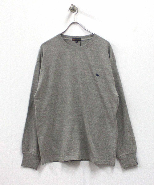 POLOCHAMPS(ポロチャンプス)の「POLOCHAMPS ポロチャンプスオーバーサイズ ロンT(PL44-100)(Tシャツ/カットソー・メンズ・ダークグリーン/杢グレー/オフホワイト/ブラック/チャコールグレー/ネイビー・XL/M/L)」の8枚目の写真