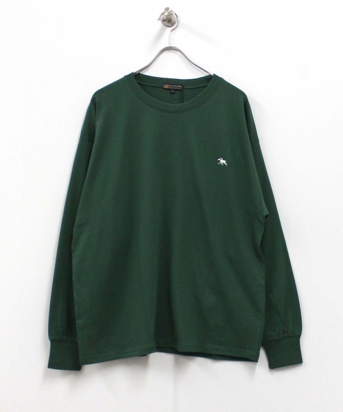 POLOCHAMPS(ポロチャンプス)の「POLOCHAMPS ポロチャンプスオーバーサイズ ロンT(PL44-100)(Tシャツ/カットソー・メンズ・ダークグリーン/杢グレー/オフホワイト/ブラック/チャコールグレー/ネイビー・XL/M/L)」の9枚目の写真