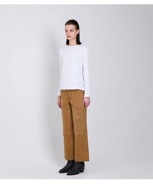 TANAKA(タナカ)の「NEW CLASSIC WORK JEANS(デニムパンツ・レディース・カーキ・25/26)」の4枚目の写真