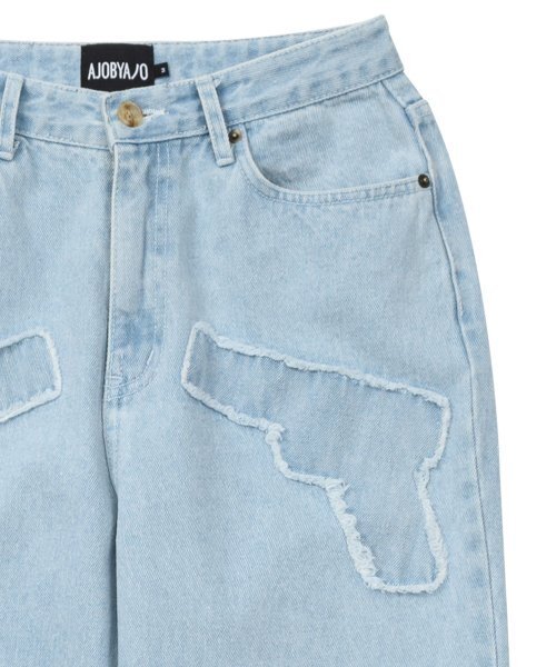 AJOBYAJO（アジョバイアジョ）の「Gun Washed Jeans [Sky Blue]（デニムパンツ・レディース・その他・LARGE/MEDIUM）」の3枚目の写真
