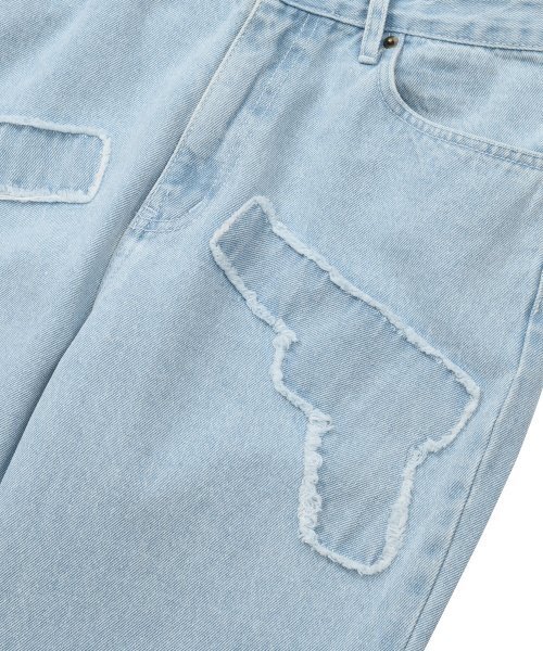 AJOBYAJO（アジョバイアジョ）の「Gun Washed Jeans [Sky Blue]（デニムパンツ・レディース・その他・LARGE/MEDIUM）」の4枚目の写真