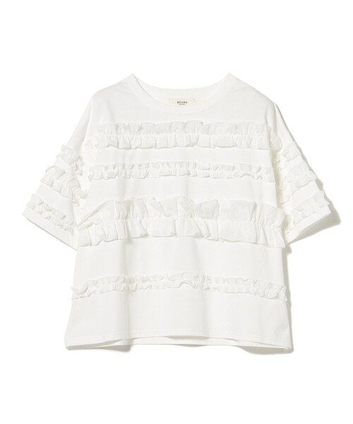 BEAMS HEART(ビームスハート)の「フル フリル Tシャツ(Tシャツ/カットソー・レディース・ブラック/ブラウン/オフホワイト・FREE)」の3枚目の写真