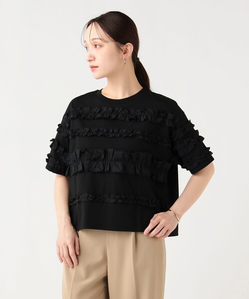 BEAMS HEART(ビームスハート)の「フル フリル Tシャツ(Tシャツ/カットソー・レディース・ブラック/ブラウン/オフホワイト・FREE)」の17枚目の写真