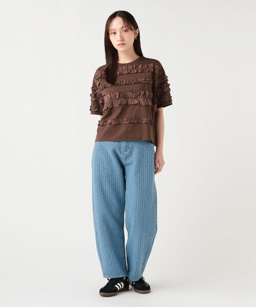 BEAMS HEART(ビームスハート)の「フル フリル Tシャツ(Tシャツ/カットソー・レディース・ブラック/ブラウン/オフホワイト・FREE)」の18枚目の写真