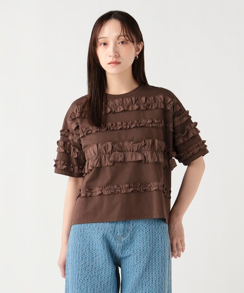 BEAMS HEART(ビームスハート)の「フル フリル Tシャツ(Tシャツ/カットソー・レディース・ブラック/ブラウン/オフホワイト・FREE)」の20枚目の写真
