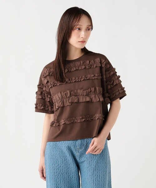 BEAMS HEART(ビームスハート)の「フル フリル Tシャツ(Tシャツ/カットソー・レディース・ブラック/ブラウン/オフホワイト・FREE)」の21枚目の写真