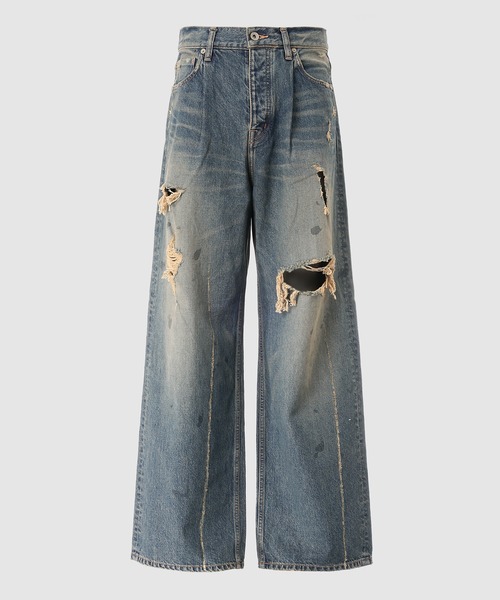 DAIRIKU(ダイリク)の「80Year Damage Wide Denim Pants(デニムパンツ・メンズ・インディゴブルー・29(M)/31(L))」の1枚目の写真