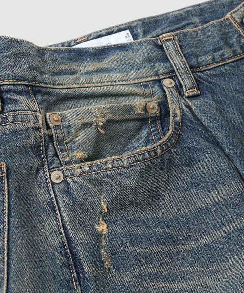 DAIRIKU(ダイリク)の「80Year Damage Wide Denim Pants(デニムパンツ・メンズ・インディゴブルー・29(M)/31(L))」の5枚目の写真