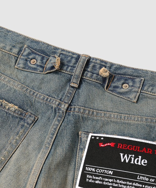 DAIRIKU(ダイリク)の「80Year Damage Wide Denim Pants(デニムパンツ・メンズ・インディゴブルー・29(M)/31(L))」の9枚目の写真