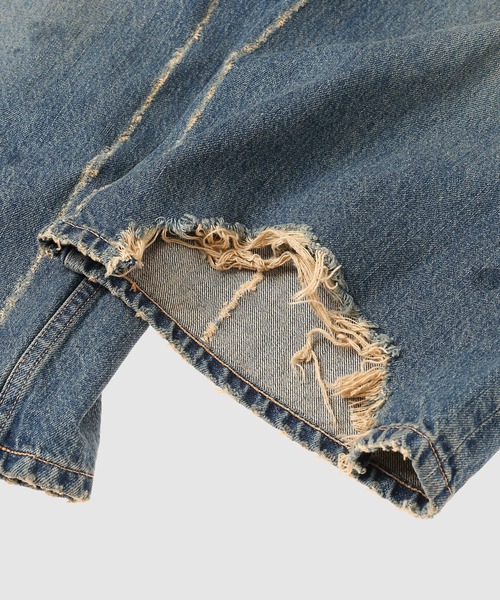 DAIRIKU(ダイリク)の「80Year Damage Wide Denim Pants(デニムパンツ・メンズ・インディゴブルー・29(M)/31(L))」の11枚目の写真