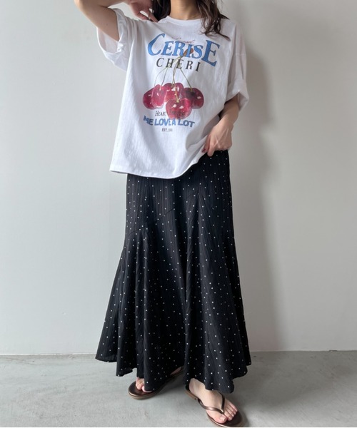 Unitage(ユニテージ)の「ドットマーメイドスカート(スカート・レディース・アイボリー/ブラック・FREE)」の16枚目の写真