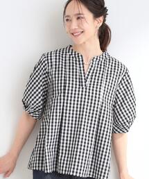 SHOO・LA・RUE | 【洗濯後しわになりにくい/S-LL/インせず着られる】自然に体型カバー 麻調ペプラムブラウス(シャツ/ブラウス)