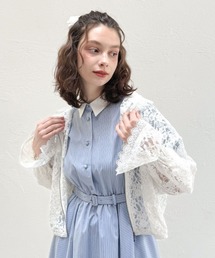 F i.n.t（フィント）の「フラワーレースZIPパーカー/fint フィント（パーカー）」