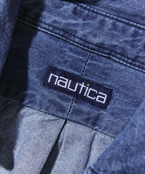 NAUTICA(ノーティカ)の「NAUTICA/ノーティカ ヴィンテージライク デニム BDシャツ(シャツ/ブラウス・メンズ・ブラック/サックスブルー・LARGE/X-LARGE/MEDIUM)」の5枚目の写真