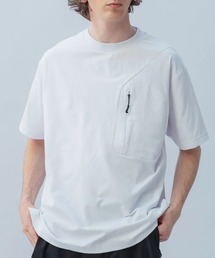 【+phenix / プラスフェニックス】HIDDEN ZIP POCKET S/S TEE 吸水速乾性 UVカット Tシャツ
