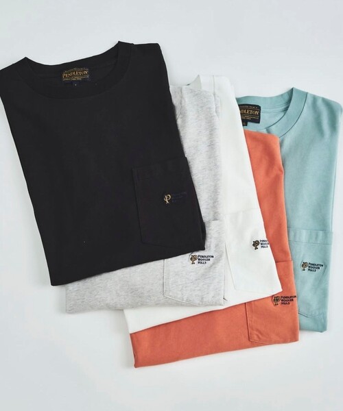 PENDLETON(ペンドルトン)の「【PENDLETON/ペンドルトン】Logo EMB Pocket Tee(Tシャツ/カットソー・メンズ・アイボリー/ブラック/ミント/オフホワイト・M/L)」の5枚目の写真