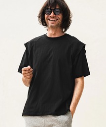 mt10481- フェイクレイヤードTシャツ