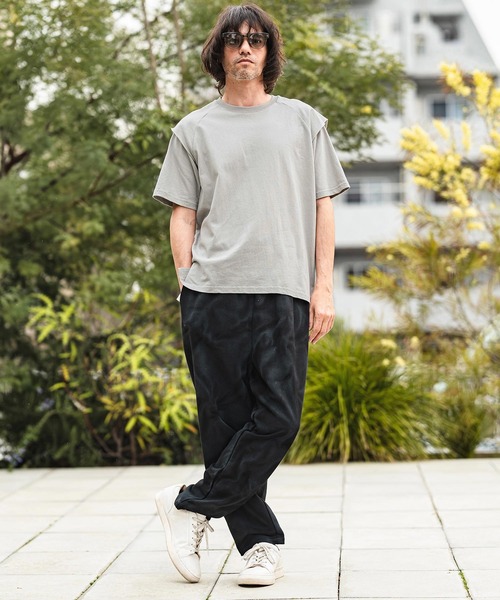 CAMBIO(カンビオ)の「mt10481- フェイクレイヤードTシャツ(Tシャツ/カットソー・メンズ・グレー/ホワイト/ブラック・XL/L/M)」の7枚目の写真