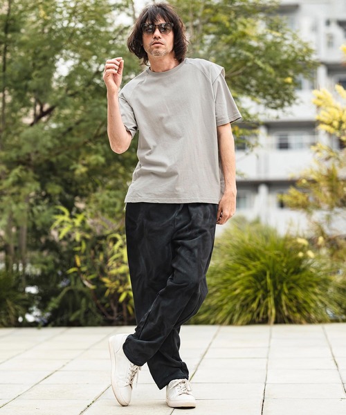 CAMBIO(カンビオ)の「mt10481- フェイクレイヤードTシャツ(Tシャツ/カットソー・メンズ・グレー/ホワイト/ブラック・XL/L/M)」の9枚目の写真