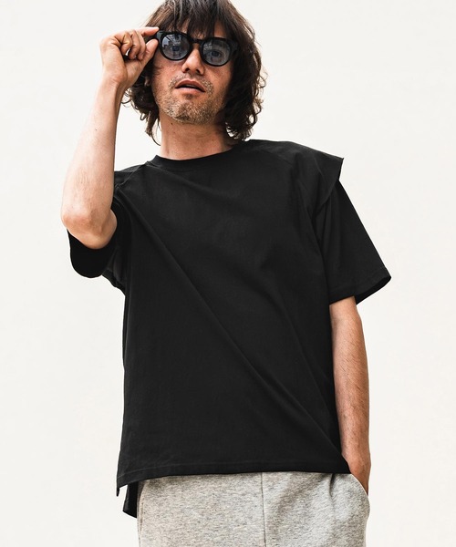 CAMBIO(カンビオ)の「mt10481- フェイクレイヤードTシャツ(Tシャツ/カットソー・メンズ・グレー/ホワイト/ブラック・XL/L/M)」の15枚目の写真