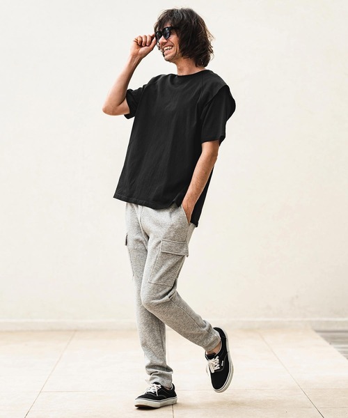 CAMBIO(カンビオ)の「mt10481- フェイクレイヤードTシャツ(Tシャツ/カットソー・メンズ・グレー/ホワイト/ブラック・XL/L/M)」の19枚目の写真