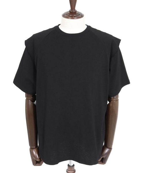 CAMBIO(カンビオ)の「mt10481- フェイクレイヤードTシャツ(Tシャツ/カットソー・メンズ・グレー/ホワイト/ブラック・XL/L/M)」の20枚目の写真
