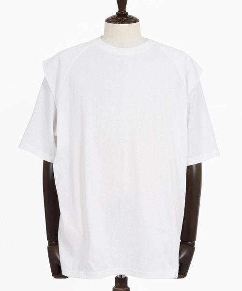 CAMBIO(カンビオ)の「mt10481- フェイクレイヤードTシャツ(Tシャツ/カットソー・メンズ・グレー/ホワイト/ブラック・XL/L/M)」の21枚目の写真