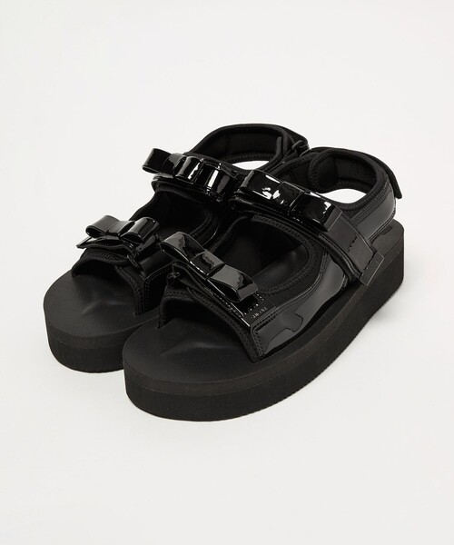 suicoke(スイコック)の「【別注】<SUICOKE>WAS リボン サンダル(サンダル・レディース・ブラック・4/5/6/7)」の4枚目の写真