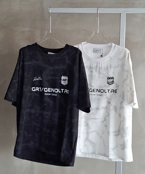 WESTBOY(ウエストボーイ)の「Y2K タイダイ スポーツロゴ グラフィックプリント オーバーサイズ ハーフスリーブTシャツ WO26S8TP03(Tシャツ/カットソー・メンズ・ブラック/ホワイト・L/XL/M)」の6枚目の写真