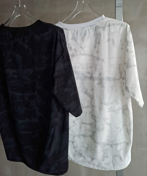 WESTBOY(ウエストボーイ)の「Y2K タイダイ スポーツロゴ グラフィックプリント オーバーサイズ ハーフスリーブTシャツ WO26S8TP03(Tシャツ/カットソー・メンズ・ブラック/ホワイト・L/XL/M)」の11枚目の写真