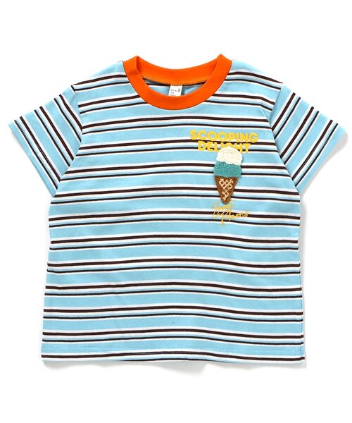 apres les cours(アプレレクール)の「バラエティかぎ針モチーフ半袖Tシャツ(Tシャツ/カットソー・キッズ・ベージュ/その他2/チャコール/ドット/レッド・80/90/100/110/120/130/140)」の4枚目の写真