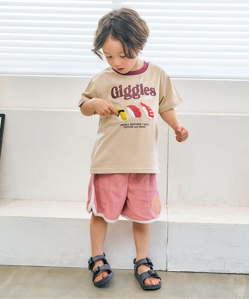 apres les cours(アプレレクール)の「バラエティかぎ針モチーフ半袖Tシャツ(Tシャツ/カットソー・キッズ・ベージュ/その他2/チャコール/ドット/レッド・80/90/100/110/120/130/140)」の13枚目の写真