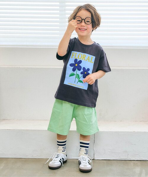 apres les cours(アプレレクール)の「バラエティかぎ針モチーフ半袖Tシャツ(Tシャツ/カットソー・キッズ・ベージュ/その他2/チャコール/ドット/レッド・80/90/100/110/120/130/140)」の11枚目の写真