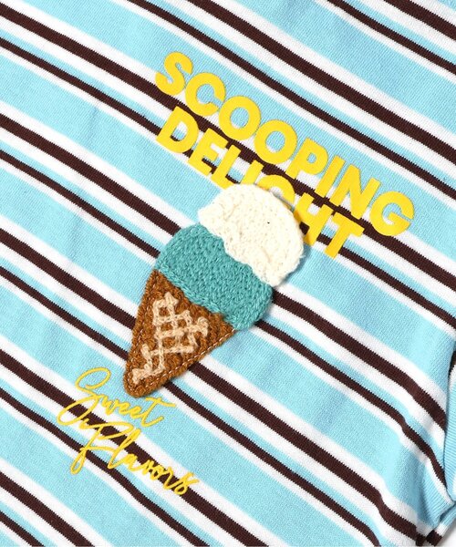 apres les cours(アプレレクール)の「バラエティかぎ針モチーフ半袖Tシャツ(Tシャツ/カットソー・キッズ・ベージュ/その他2/チャコール/ドット/レッド・80/90/100/110/120/130/140)」の17枚目の写真