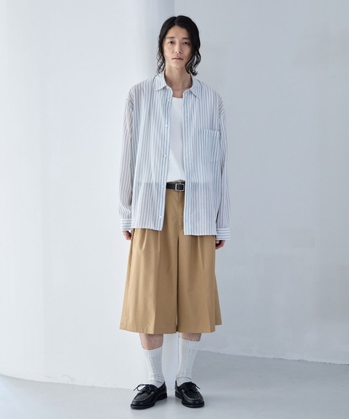 RAGEBLUE(レイジブルー)の「Sheer Stripe Shirt / シアーストライプシャツ(シャツ/ブラウス・メンズ・その他5/ライトブルー・MEDIUM/LARGE)」の3枚目の写真