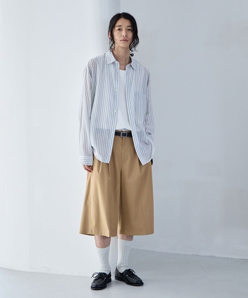 RAGEBLUE(レイジブルー)の「Sheer Stripe Shirt / シアーストライプシャツ(シャツ/ブラウス・メンズ・その他5/ライトブルー・MEDIUM/LARGE)」の5枚目の写真