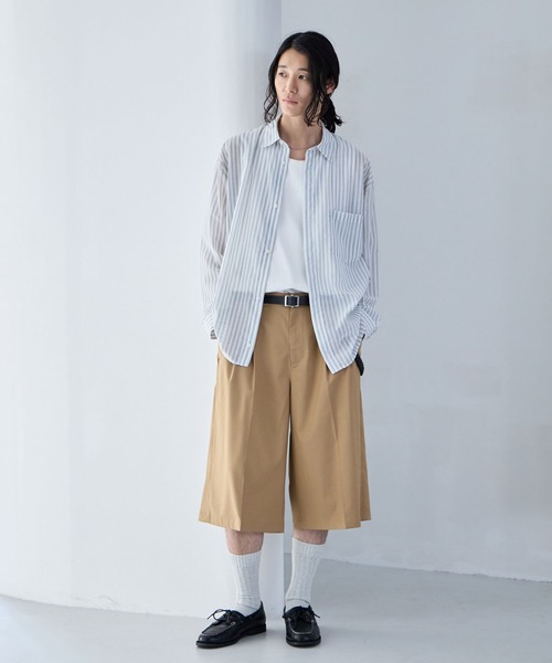 RAGEBLUE(レイジブルー)の「Sheer Stripe Shirt / シアーストライプシャツ(シャツ/ブラウス・メンズ・その他5/ライトブルー・MEDIUM/LARGE)」の6枚目の写真
