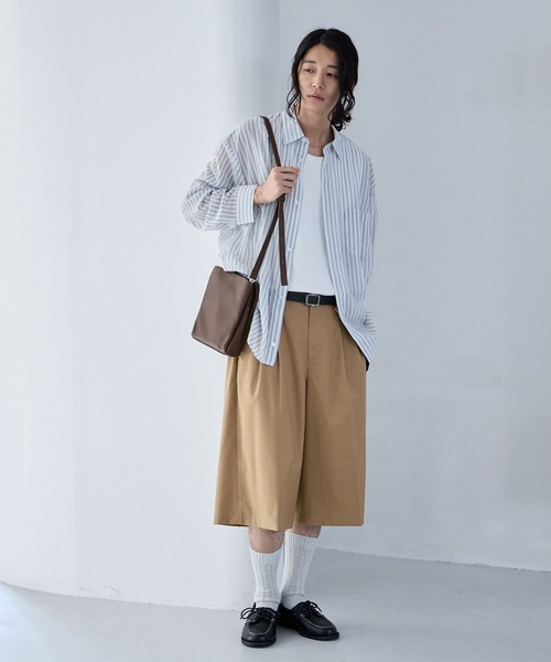 RAGEBLUE(レイジブルー)の「Sheer Stripe Shirt / シアーストライプシャツ(シャツ/ブラウス・メンズ・その他5/ライトブルー・MEDIUM/LARGE)」の7枚目の写真
