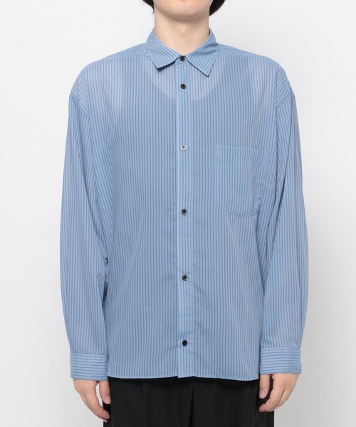 RAGEBLUE(レイジブルー)の「Sheer Stripe Shirt / シアーストライプシャツ(シャツ/ブラウス・メンズ・その他5/ライトブルー・MEDIUM/LARGE)」の20枚目の写真