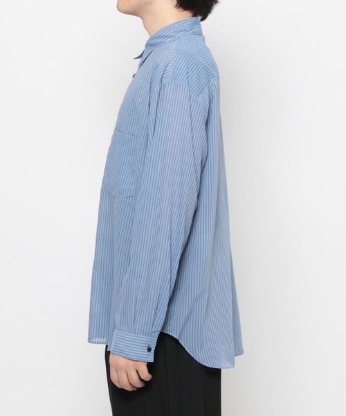 RAGEBLUE(レイジブルー)の「Sheer Stripe Shirt / シアーストライプシャツ(シャツ/ブラウス・メンズ・その他5/ライトブルー・MEDIUM/LARGE)」の21枚目の写真