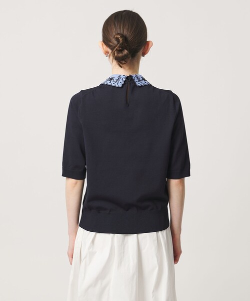 UNITED ARROWS（ユナイテッドアローズ）の「レディー フラワー ビジュー ニット（ニット/セーター・レディース・ネイビー/ブラック/ダークグレー・FREE）」の9枚目の写真