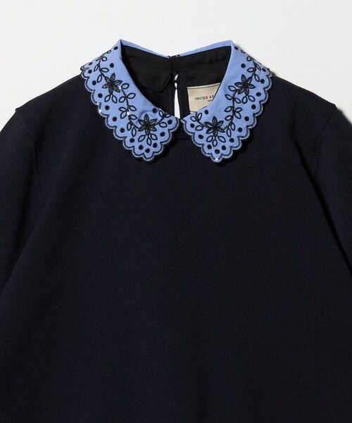 UNITED ARROWS（ユナイテッドアローズ）の「レディー フラワー ビジュー ニット（ニット/セーター・レディース・ネイビー/ブラック/ダークグレー・FREE）」の12枚目の写真