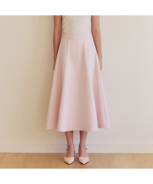ZEROSTREET（ゼロストリート）の「[4カラー]クリーミーツイードロングスカート（スカート・レディース・Cream/ブラック/PINK/イエロー・SMALL/MEDIUM/LARGE）」の4枚目の写真
