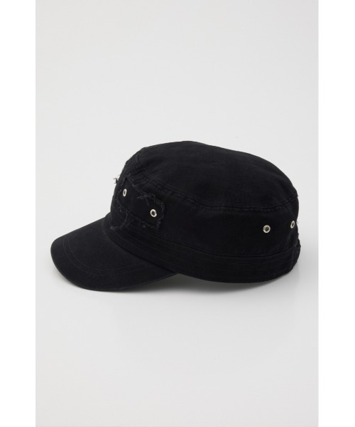 SLY(スライ)の「EYELET MILITARY CAP アイレットミリタリーキャップ 春服 夏服(キャップ・レディース・ブラック/カーキ・FREE)」の3枚目の写真