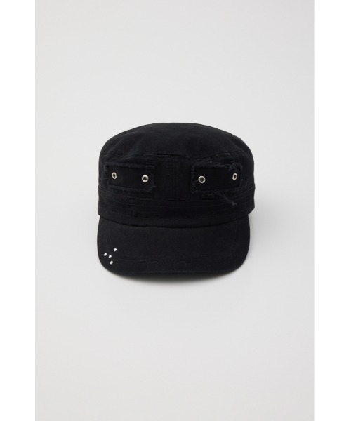 SLY(スライ)の「EYELET MILITARY CAP アイレットミリタリーキャップ 春服 夏服(キャップ・レディース・ブラック/カーキ・FREE)」の4枚目の写真