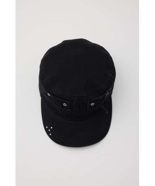 SLY(スライ)の「EYELET MILITARY CAP アイレットミリタリーキャップ 春服 夏服(キャップ・レディース・ブラック/カーキ・FREE)」の5枚目の写真