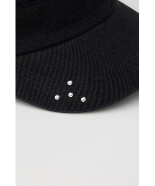 SLY(スライ)の「EYELET MILITARY CAP アイレットミリタリーキャップ 春服 夏服(キャップ・レディース・ブラック/カーキ・FREE)」の9枚目の写真