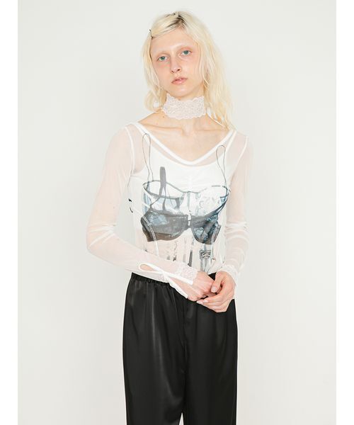 SORIN(ソリン )の「Bra Printed Bodysuit/ブラプリント ボディスーツ(Tシャツ/カットソー・レディース・ホワイト・38)」の14枚目の写真