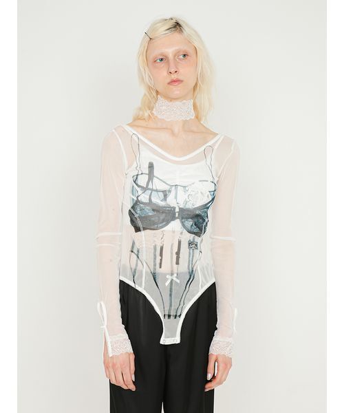 SORIN(ソリン )の「Bra Printed Bodysuit/ブラプリント ボディスーツ(Tシャツ/カットソー・レディース・ホワイト・38)」の17枚目の写真
